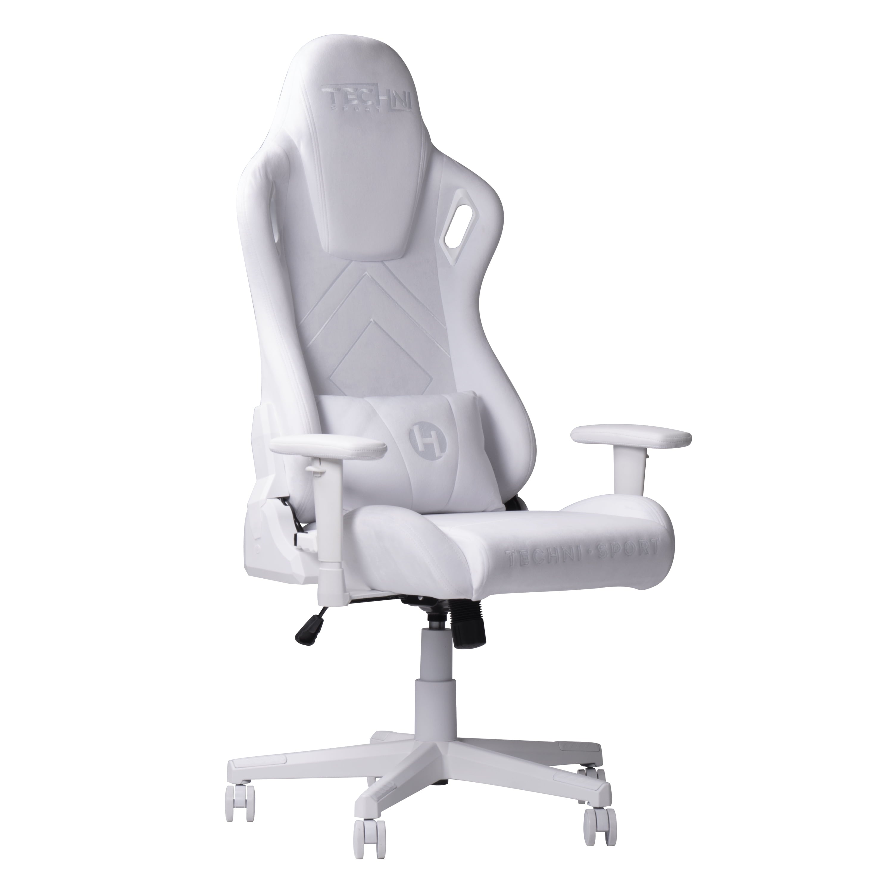 Techni Sport Velvet Gaming Chair, White RTA-TSF45C-WHT