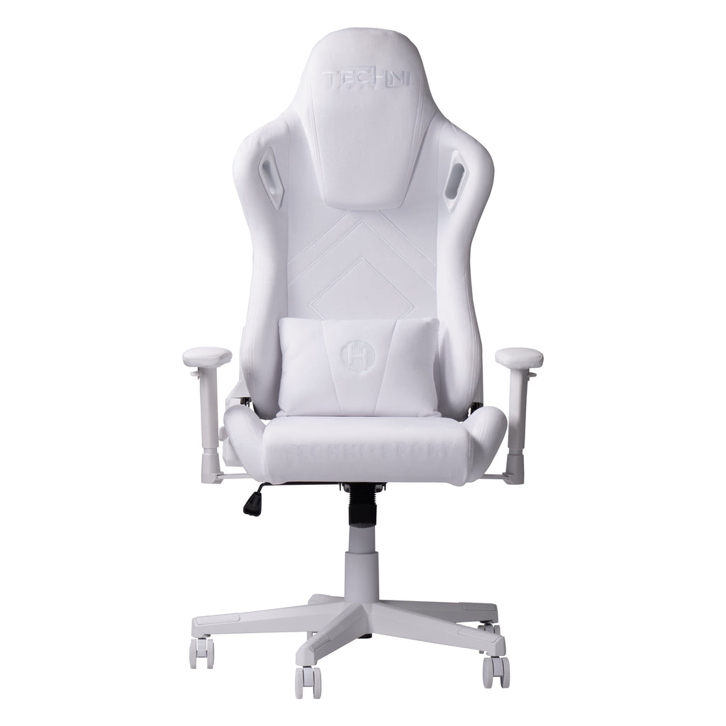 Techni Sport Velvet Gaming Chair, White RTA-TSF45C-WHT