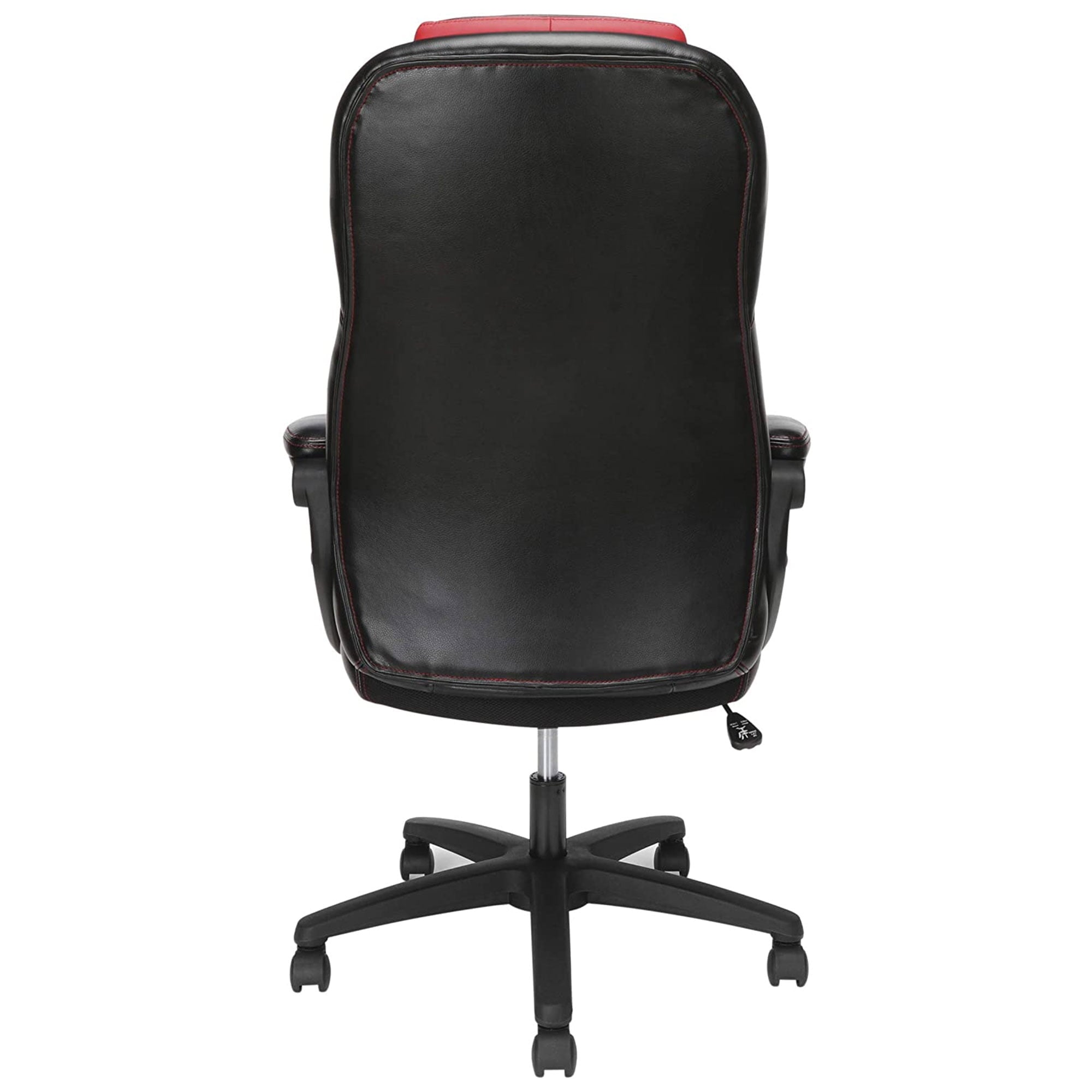 OFM ESS Racing Style SofThread Leather High Back Office Computer Chair, Red