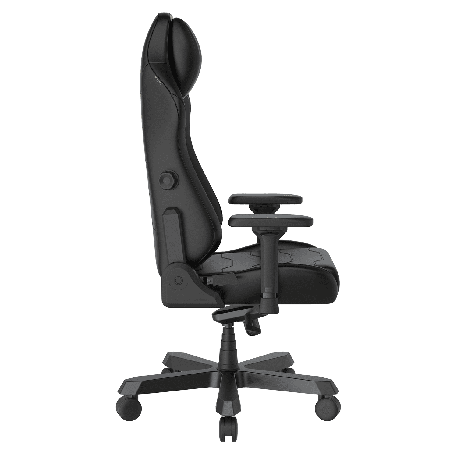 DXRacer Master Series Luxury Egnomic Office Chair for Big and Tall, with EPU Leatherette Upholstery, head rest and intergrated lumbar support, Black