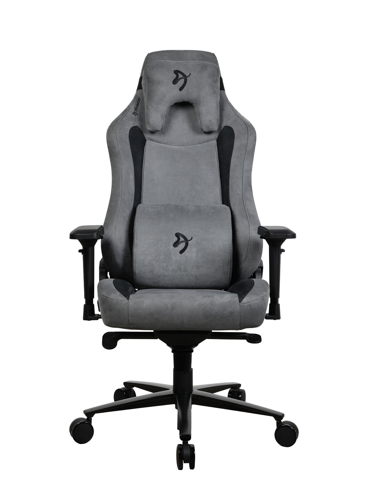 Arozzi Vernazza Supersoft Upholstery Material has a Unique Velvety Texture That is Fluid-Repellant and Breathable with Memory Foam Lumbar Support 4D Armrest for Office and Gaming Chair - Anthracite