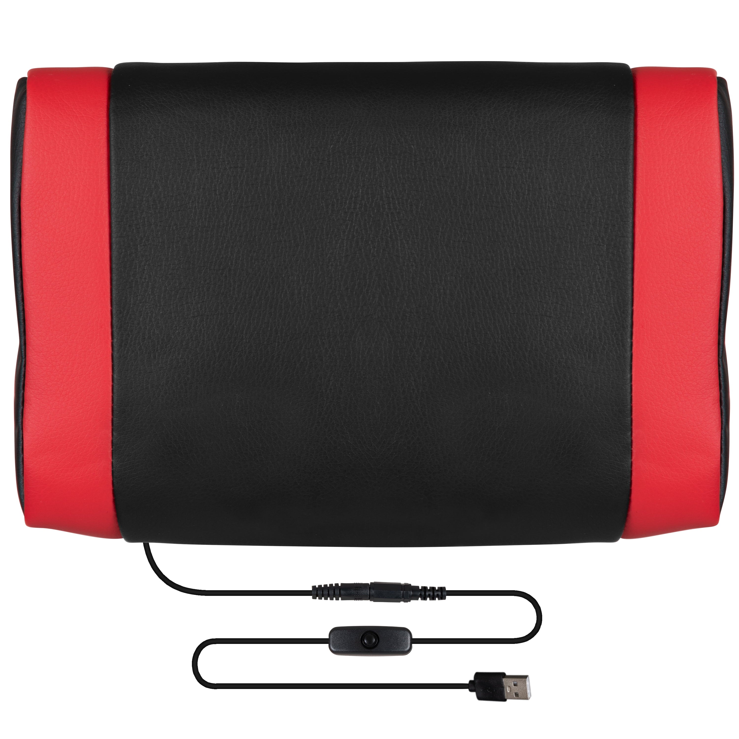 BlackArc Gaming Chair Outfitted With Footrest, Headrest, Lumbar Support Massage Pillow, Reclining Seat/Arms In Black & Red