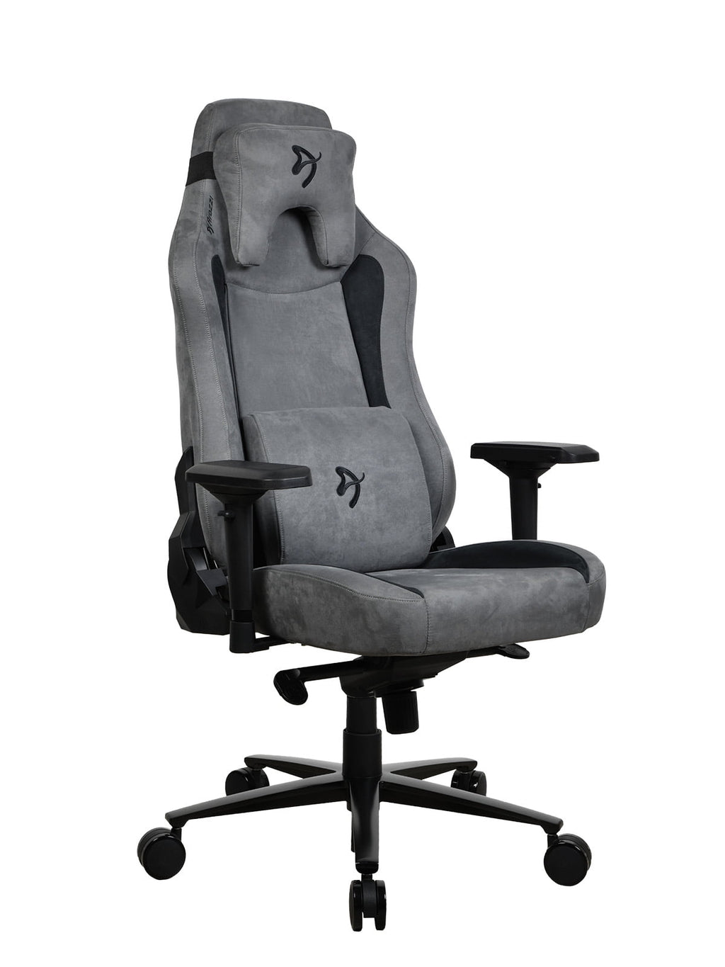 Arozzi Vernazza Supersoft Upholstery Material has a Unique Velvety Texture That is Fluid-Repellant and Breathable with Memory Foam Lumbar Support 4D Armrest for Office and Gaming Chair - Anthracite