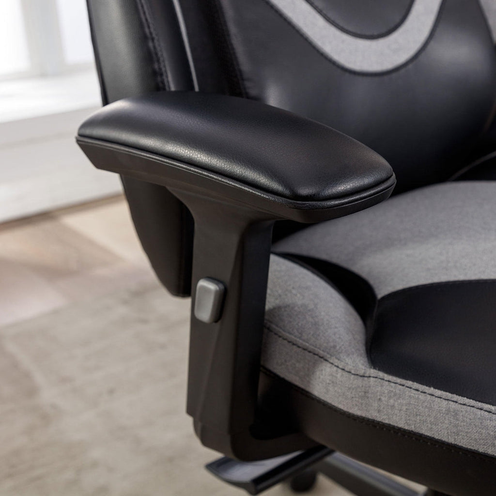 Gamers Unite Pro-Series Adult Gaming Chair with AIR Lumbar and Comfort Coil Seat Technology, Black