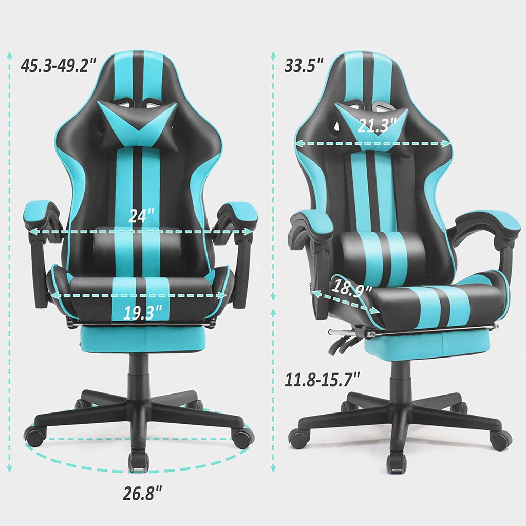 Ferghana Miami Blue Gaming Chair, Gamer Chair, PC Gaming Chair, Ergonomic Gaming Chair, Computer Gaming Chair with for Adults Teens