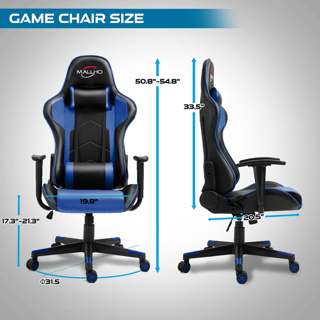 Polar Aurora Gaming Chair Computer Racing Style Video Chairs with Headrest Lumbar Support