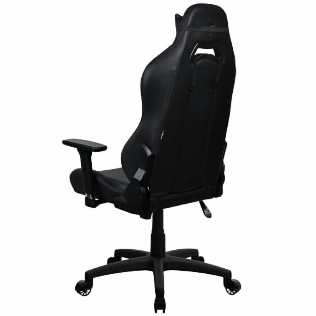 Arozzi Torretta Soft PU Leather Material Gaming Chair, Durable Ergonomic Office Chair with Adjustable Height, 3D Armrest & 2 Supportive Pillows (Pure Black)