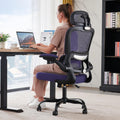 Chair Ergonomic Desk Chair, 330 LBS Home Mesh Office Desk Chairs with Wheels, Comfortable Gaming Chair, High Back Office Chair for Long Hours (Violet)