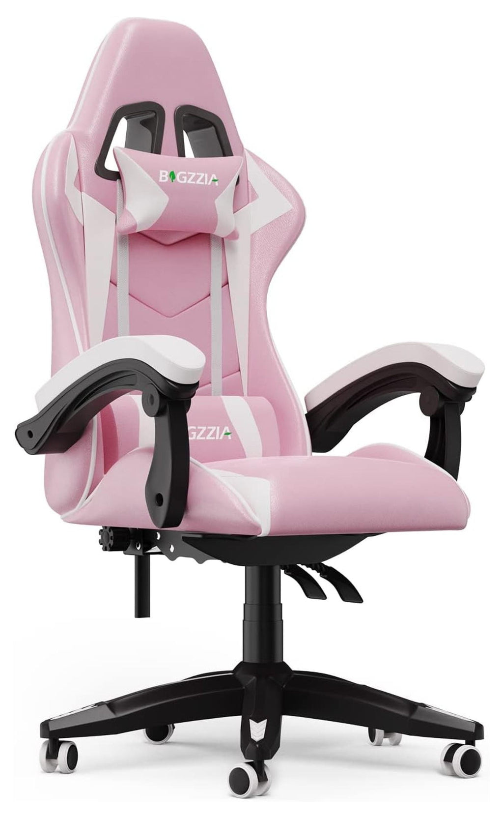Exlonjet Gaming Chair, Reclining High Back PU Leather Office Desk Chair with Headrest and Lumbar Support, Adjustable Swivel Rolling Video Game Chairs Ergonomic Racing Computer Chair