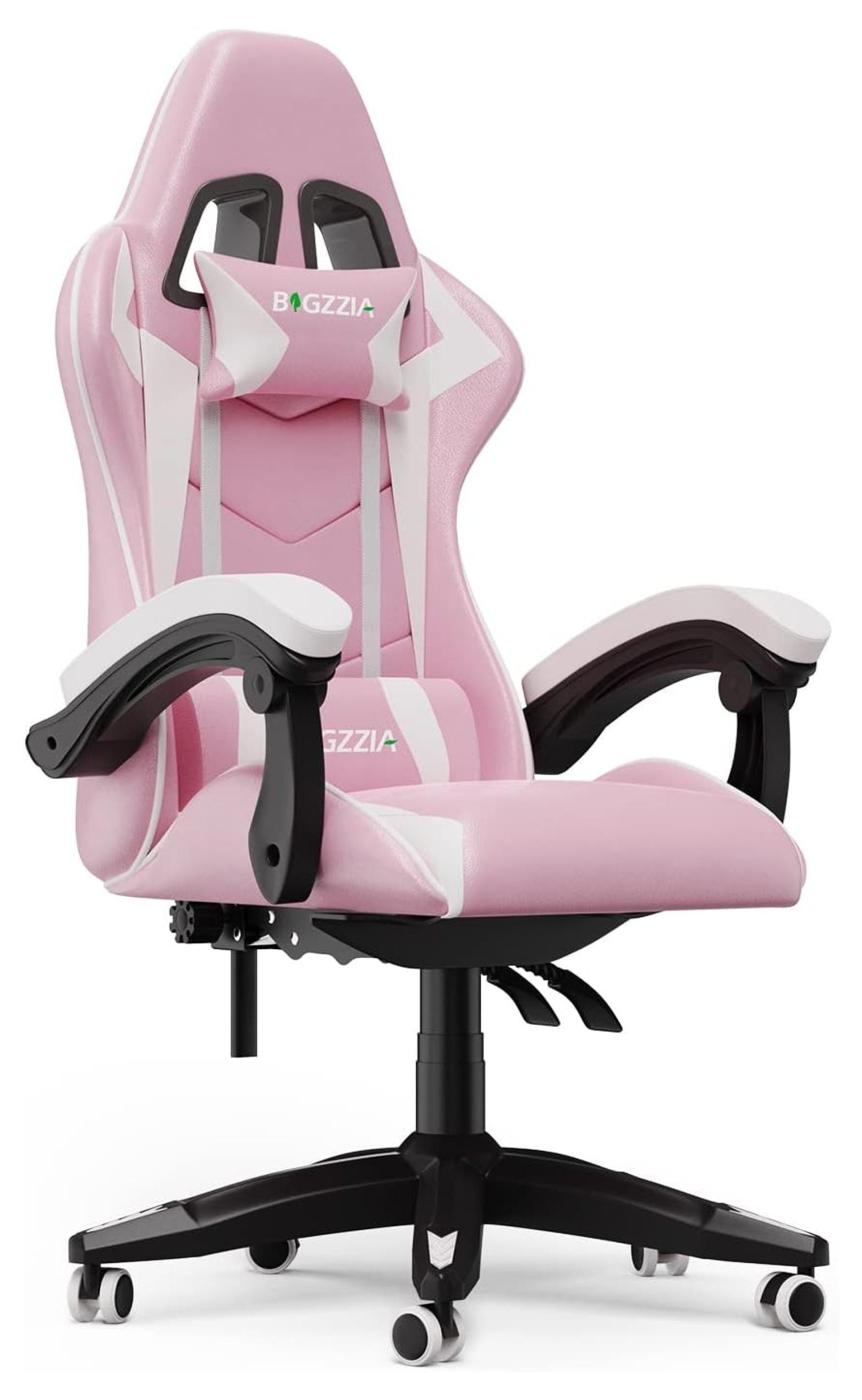 Exlonjet Gaming Chair, Reclining High Back PU Leather Office Desk Chair with Headrest and Lumbar Support, Adjustable Swivel Rolling Video Game Chairs Ergonomic Racing Computer Chair