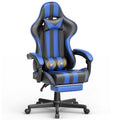 SOONTRANS Gaming Chair Office Chair with Footrest, Ergonomic Massage Chair with Lumbar Pillow, Headrest for Adults Teens, Pink
