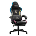 GTPLAYER Gaming Chair with Bluetooth Speakers and Footrest Office Desk Chair, Blue