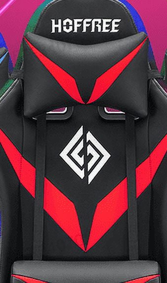 Gaming Chair Massage Ergonomic Office Chair with Adjustable Headrest and Lumbar Supportand Retractable Footrest, 135 Degree Reclining & 397lbs Load