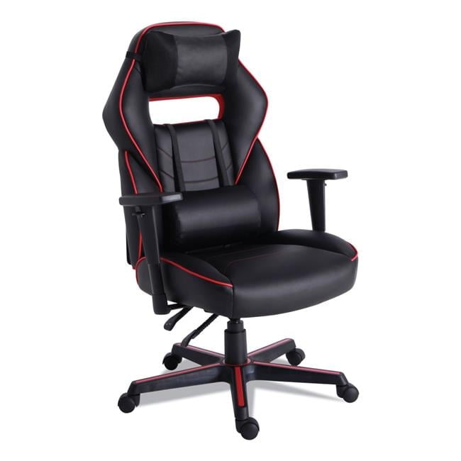 Racing Style Ergonomic Gaming Chair, Black & Red Trim - 15.91 x 19.8 in.
