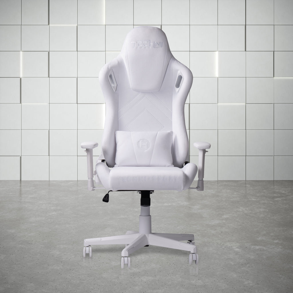 Techni Sport Velvet Gaming Chair, White RTA-TSF45C-WHT