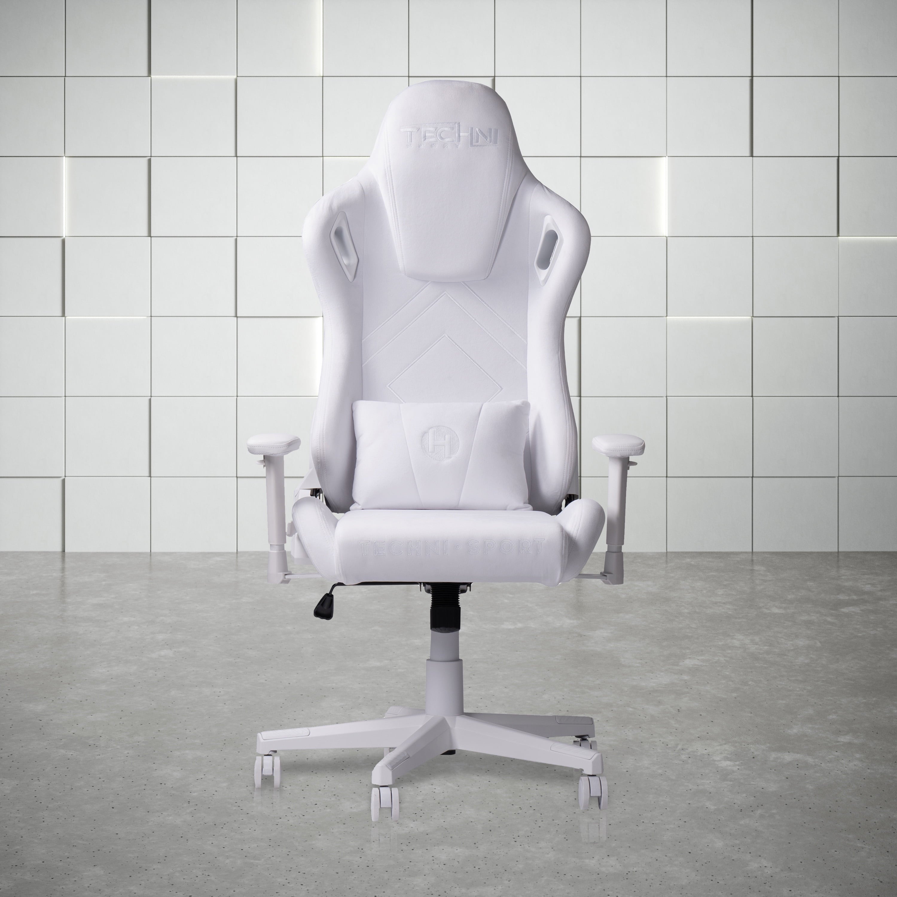 Techni Sport Velvet Gaming Chair, White RTA-TSF45C-WHT