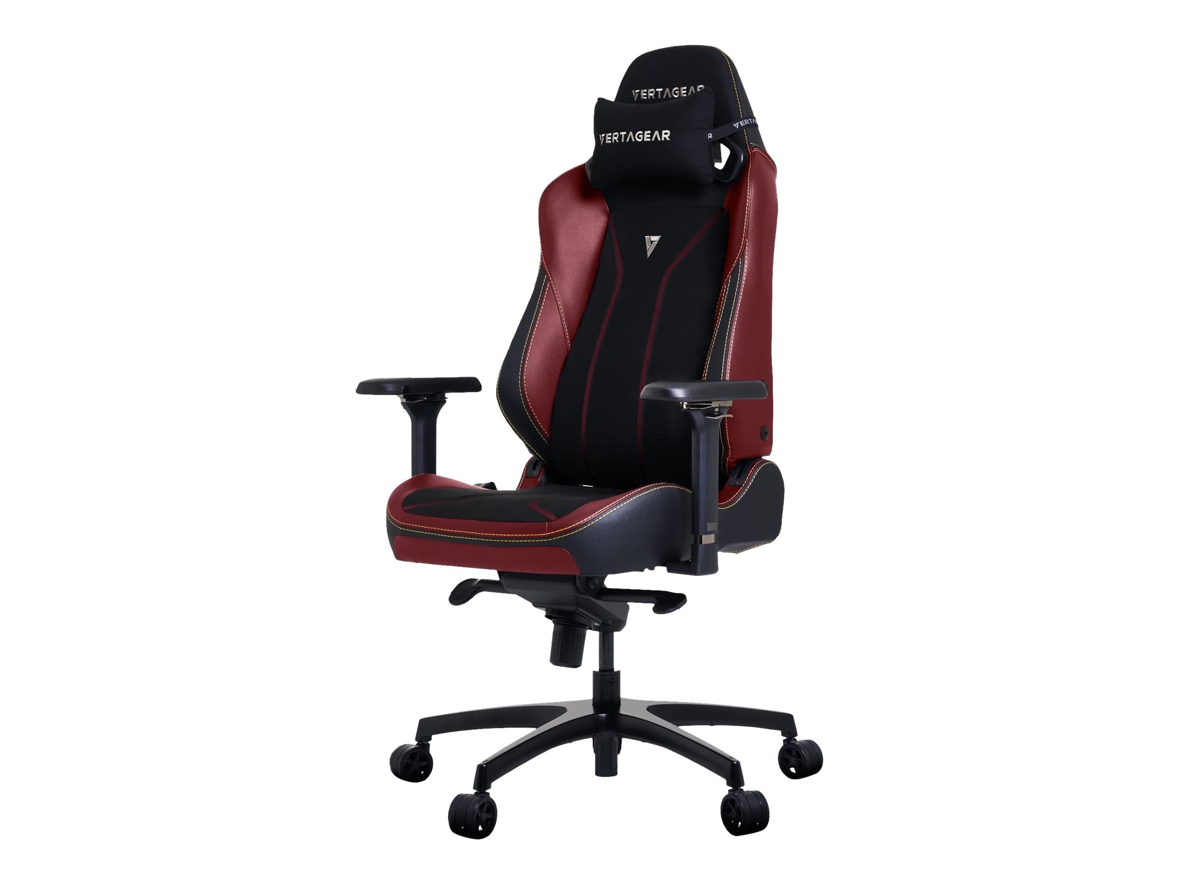 Vertagear S-Line SL5800 - Gaming chair - armrests - T-shaped - tilt - memory foam, Ultra Premium High Resilience (UPHR) foam, aluminum alloy, steel frame, PUC faux leather, fiber - burgundy red