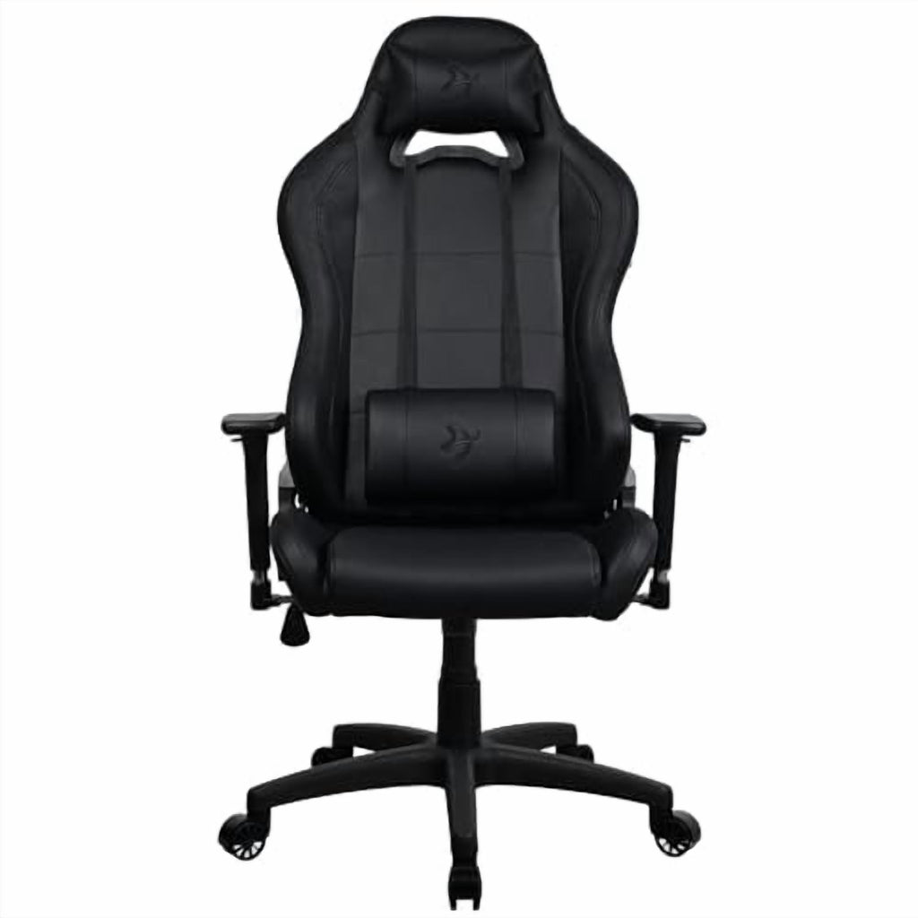 Arozzi Torretta Soft PU Leather Material Gaming Chair, Durable Ergonomic Office Chair with Adjustable Height, 3D Armrest & 2 Supportive Pillows (Pure Black)