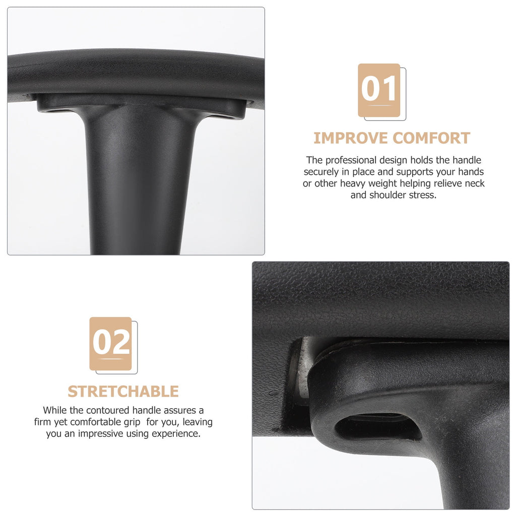 WHAMVOX  2 Pcs Arm Rest for Desk Chair Heavy Duty Support Gaming Office Black