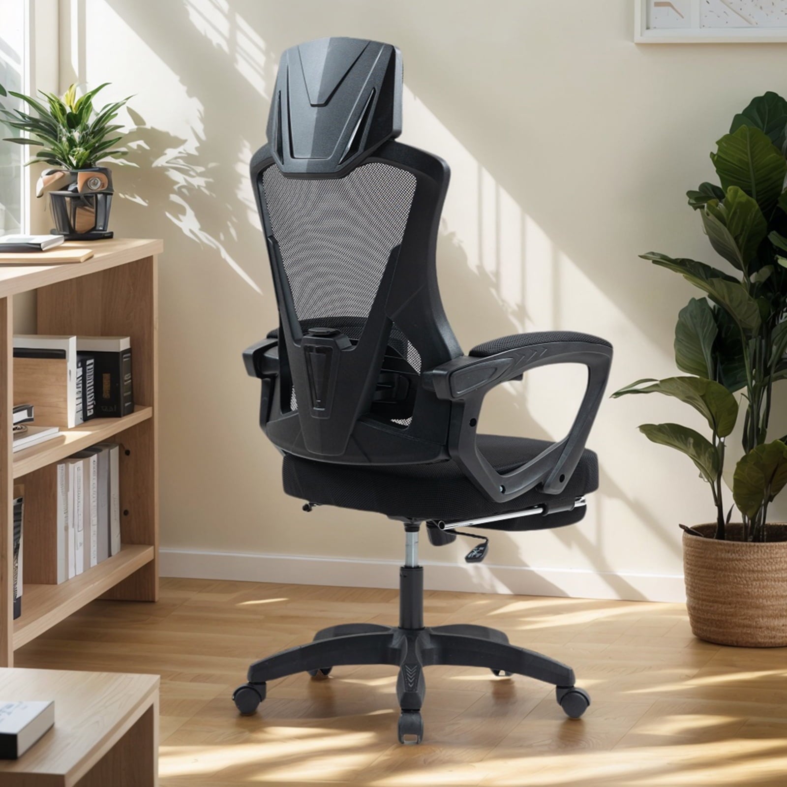 Alvantor High Back Ergonomic Office Chair, Adjustable Lumbar Support & Headrest, Black