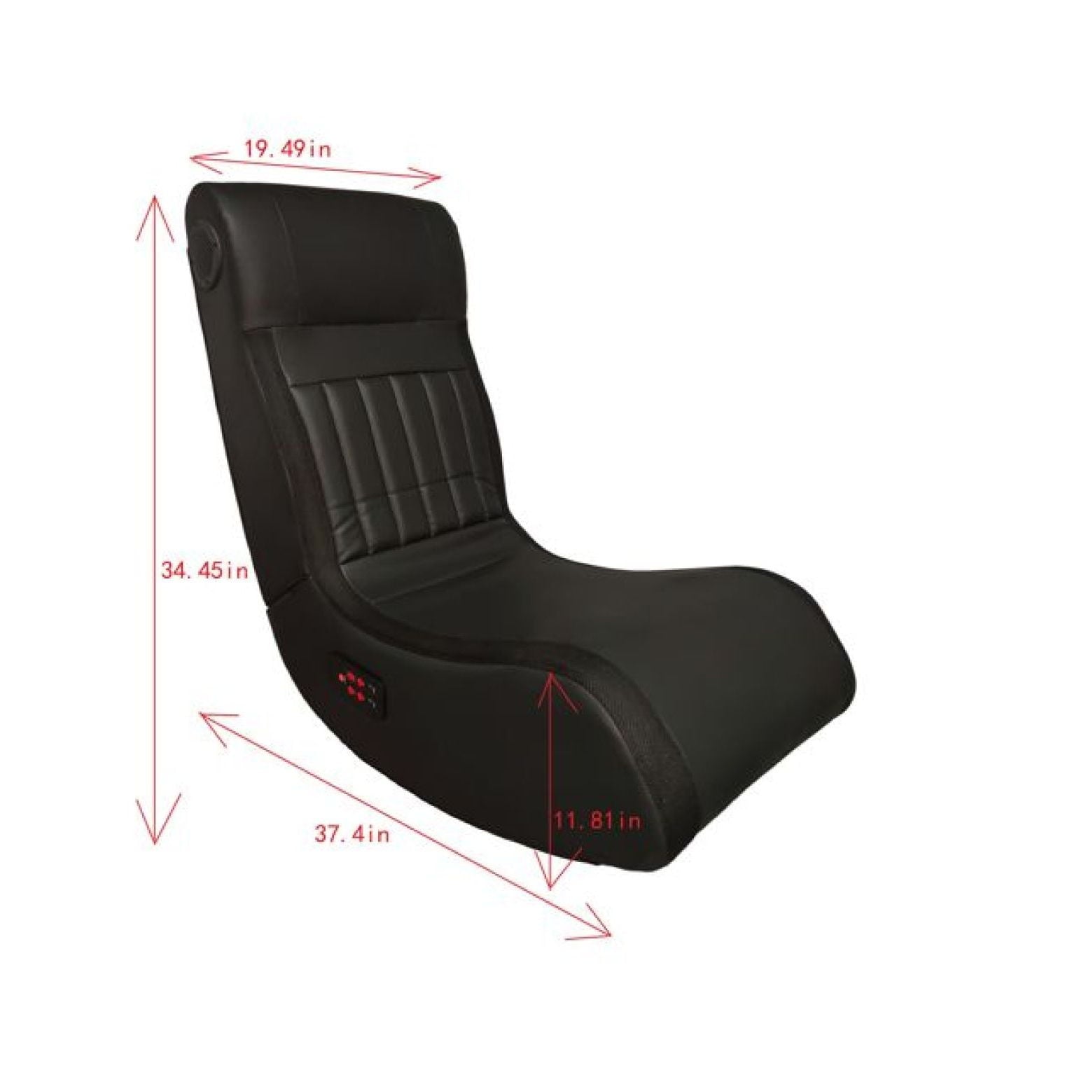 Foldable Gaming Chair with Speakers & Vibration - LED Strip, Bluetooth, USB Port - Multi-Function Comfortable Gaming Seat for Console, PC & Mobile