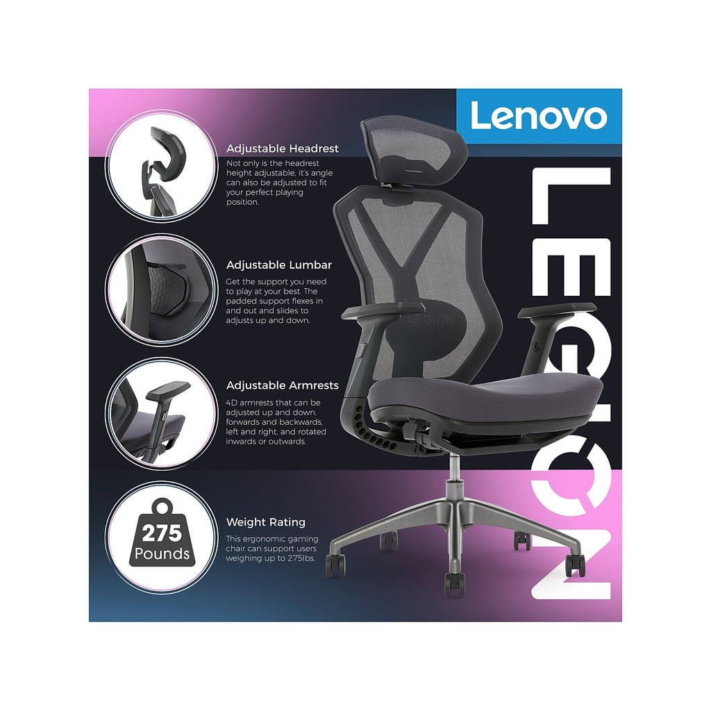 Lenovo Legion Mesh Gaming Chair Space Gray