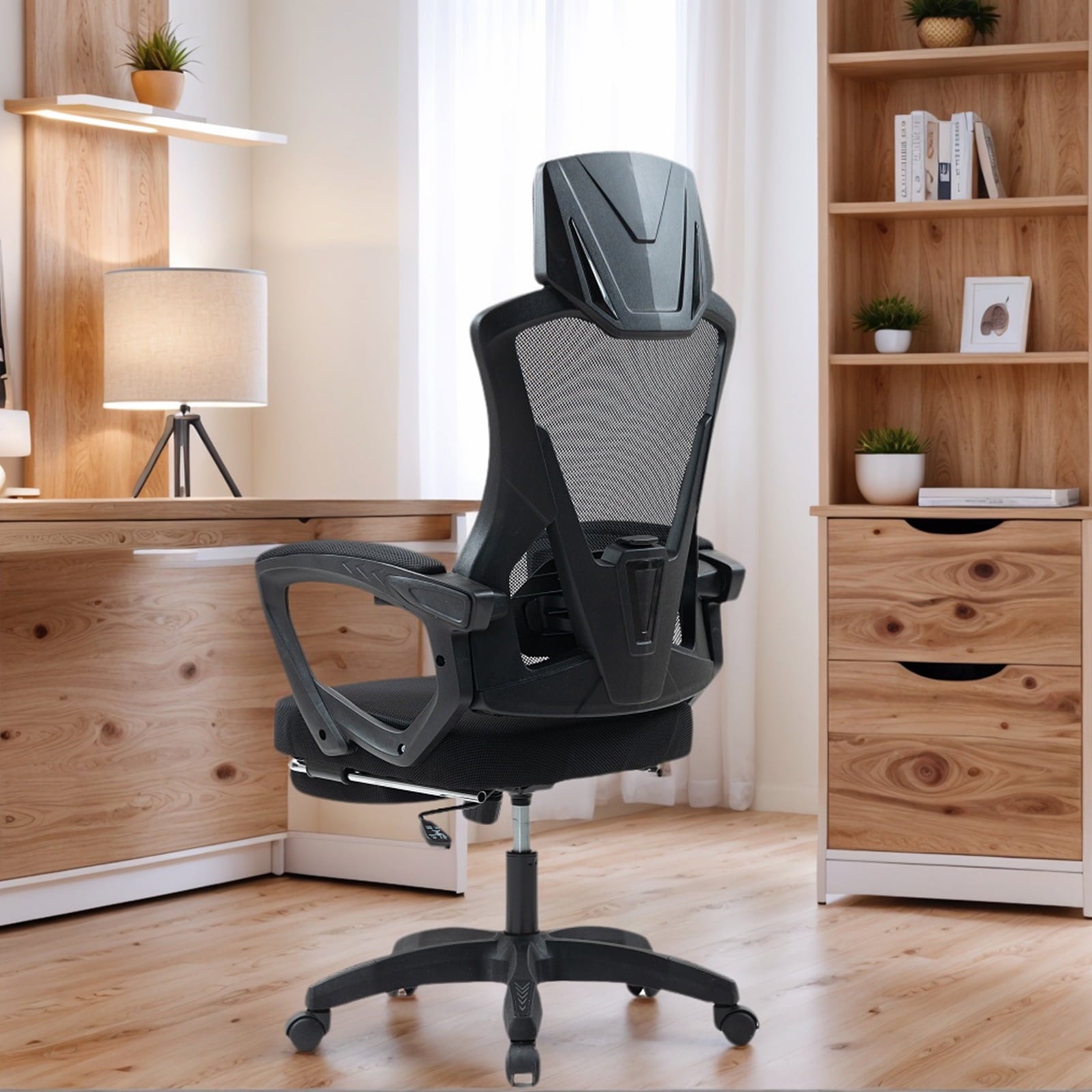 Alvantor High Back Ergonomic Office Chair, Adjustable Lumbar Support & Headrest, Black