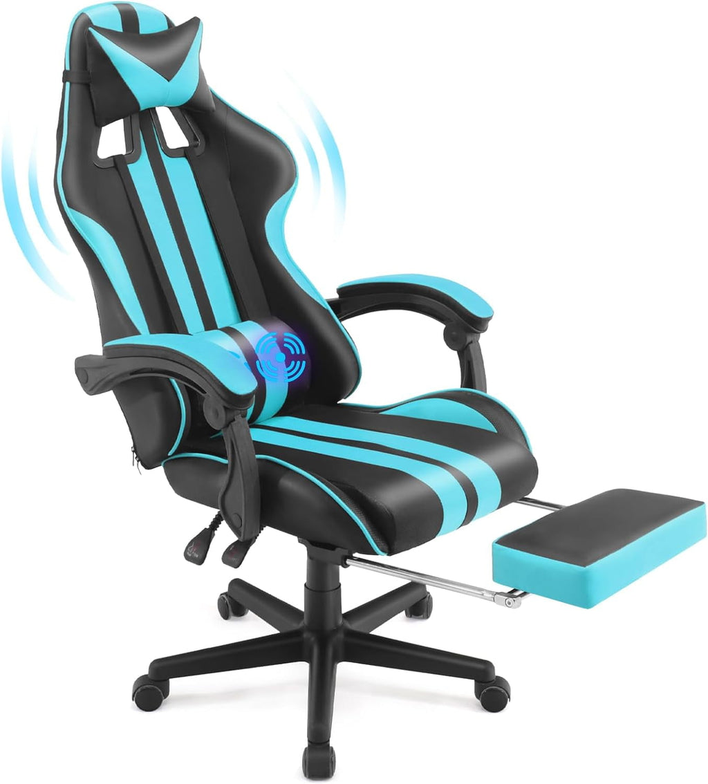 Ferghana Miami Blue Gaming Chair, Gamer Chair, PC Gaming Chair, Ergonomic Gaming Chair, Computer Gaming Chair with for Adults Teens